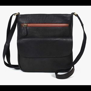 Aaron Leather Goods Leather Crossbody Bag